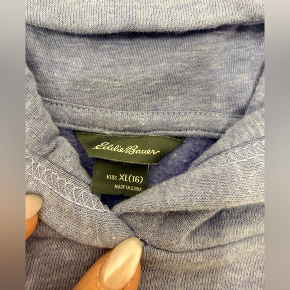 Eddie Bauer Kids Purple Hoodie with Graphic Design - Picture 5 of 6